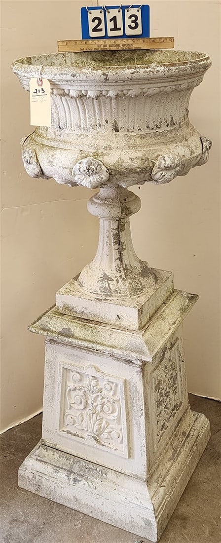 Vintage Cast Zina Garden Urn 49" H X 18" Diam. (1 of 6)