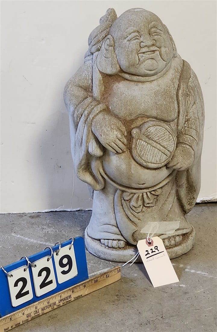 Cast Cement Buddha 18" (1 of 1)