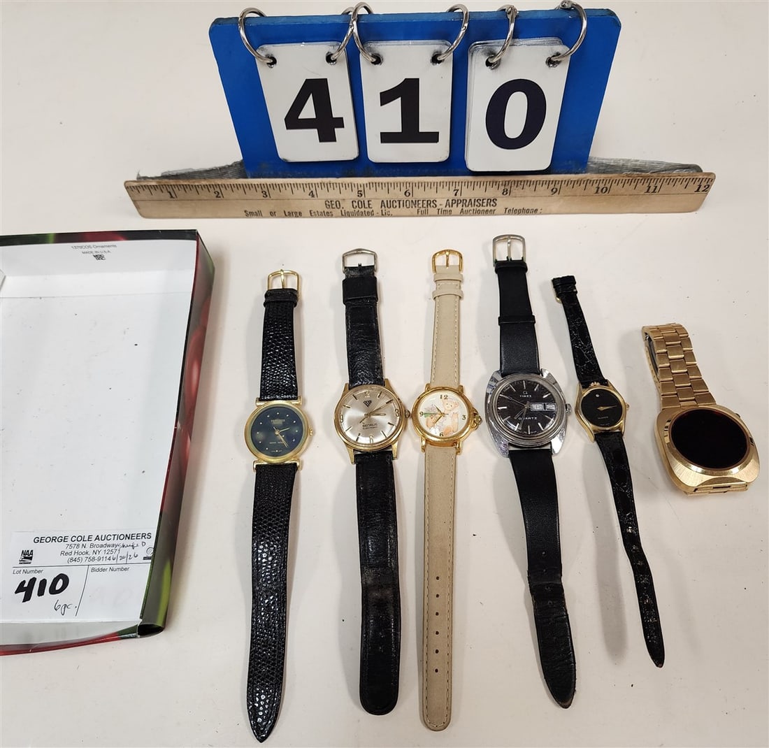 Lot 6 Watches - Timex, Benrus, Etc.: Lot 6 Watches - Timex, Benrus, Etc.