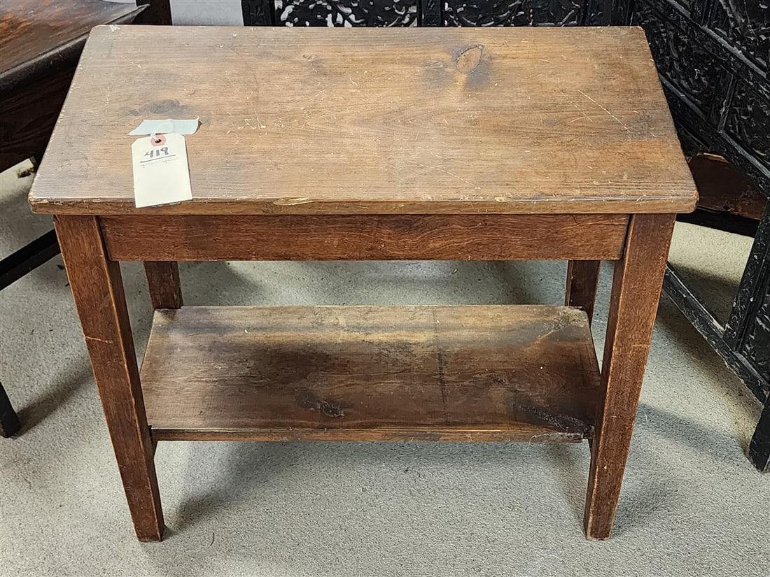 Prim. Pine 2 Tier Bench 21" H X 23" W X 11" D (1 of 2)