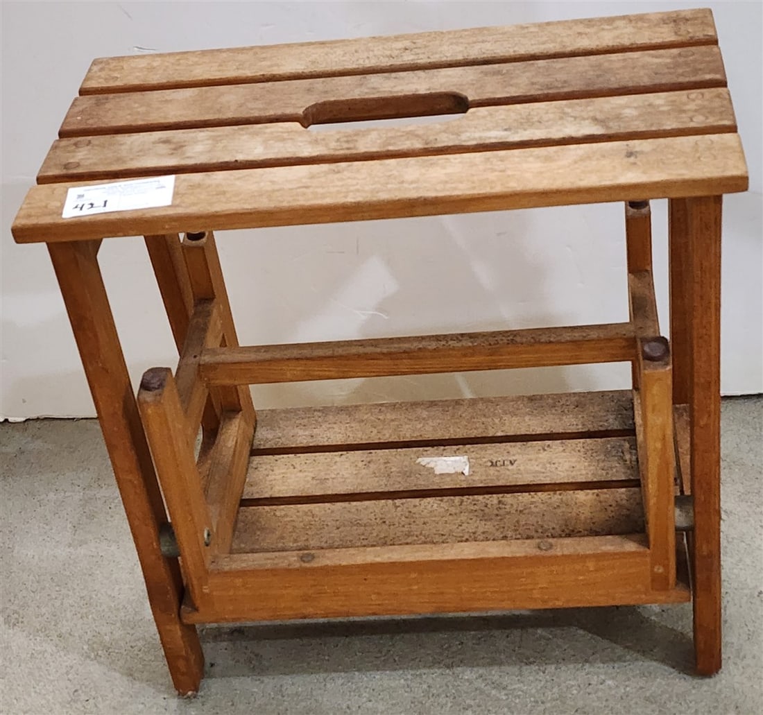 Fold Out Step Stool 18 1/2" H X 19 1/2" W X 10" D (1 of 2)