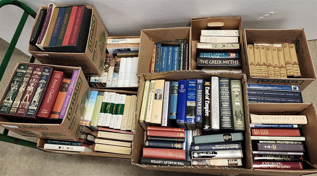 9 Boxes Of Books - Folio Society, Sets,Charles Dickens, E.M. Forster, Etc.: 9 Boxes Of Books - Folio Society, Sets,Charles Dickens, E.M. Forster, Etc.