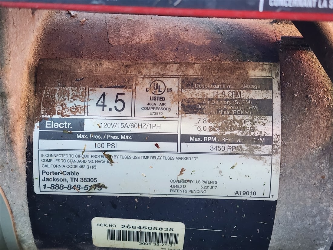 Porter Cable 150 PSI Compresser - 4