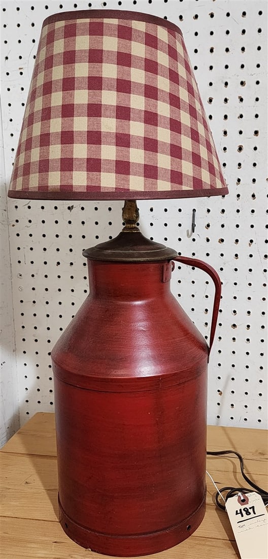 Old Milk Can Made Into Lamp 15" (1 of 1)