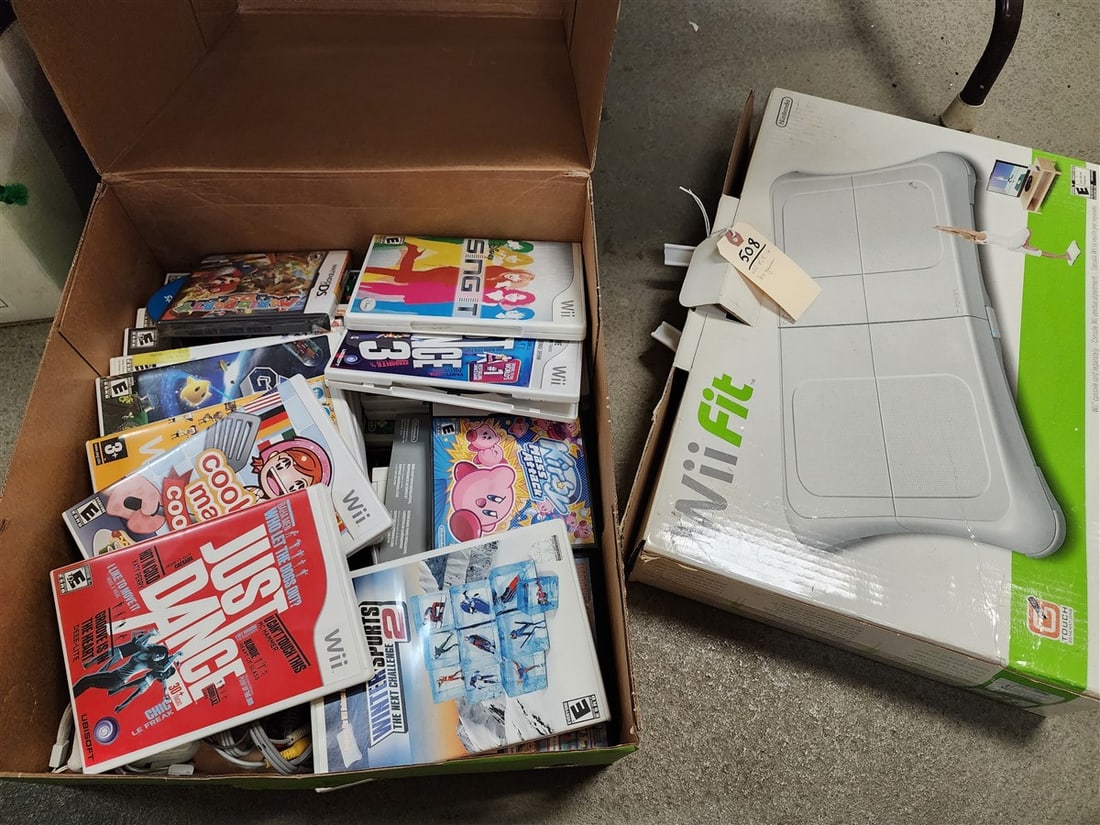 Wii Fit (In Box) + Box Of Wii Games - Mario Bro's, Just Dance, Kirby, Sing It, Etc.: Wii Fit (In Box) + Box Of Wii Games - Mario Bro's, Just Dance, Kirby, Sing It, Etc.