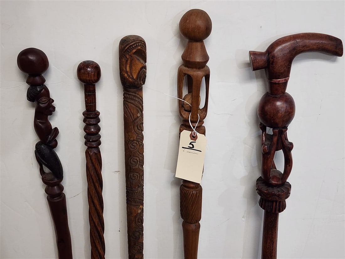 5 Carved Canes - 3