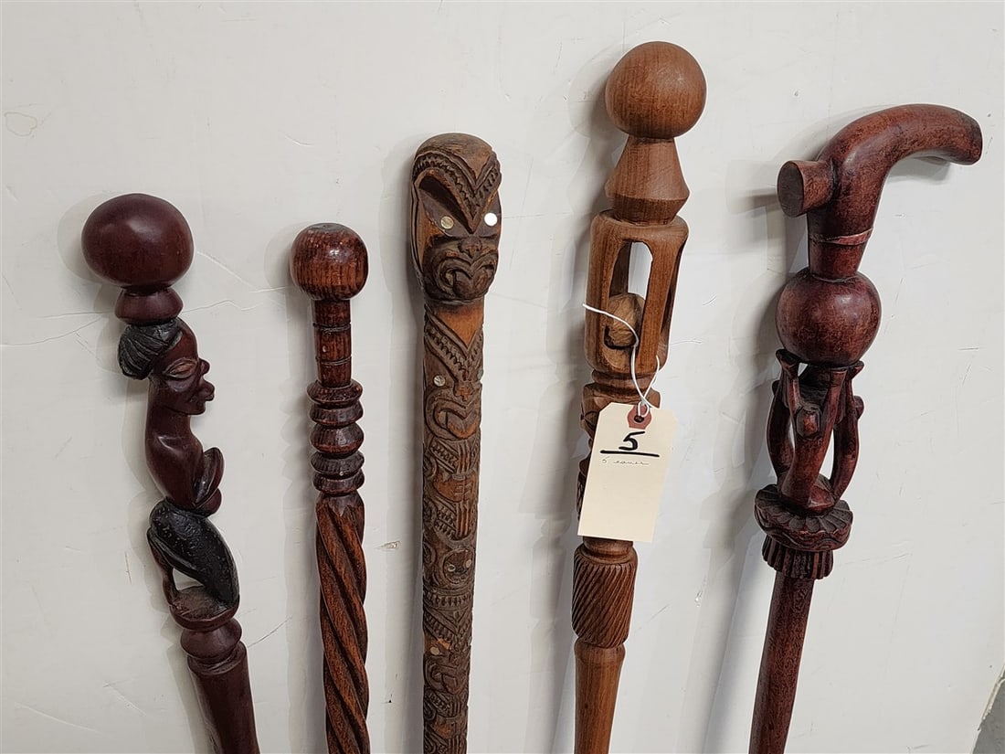 5 Carved Canes - 4