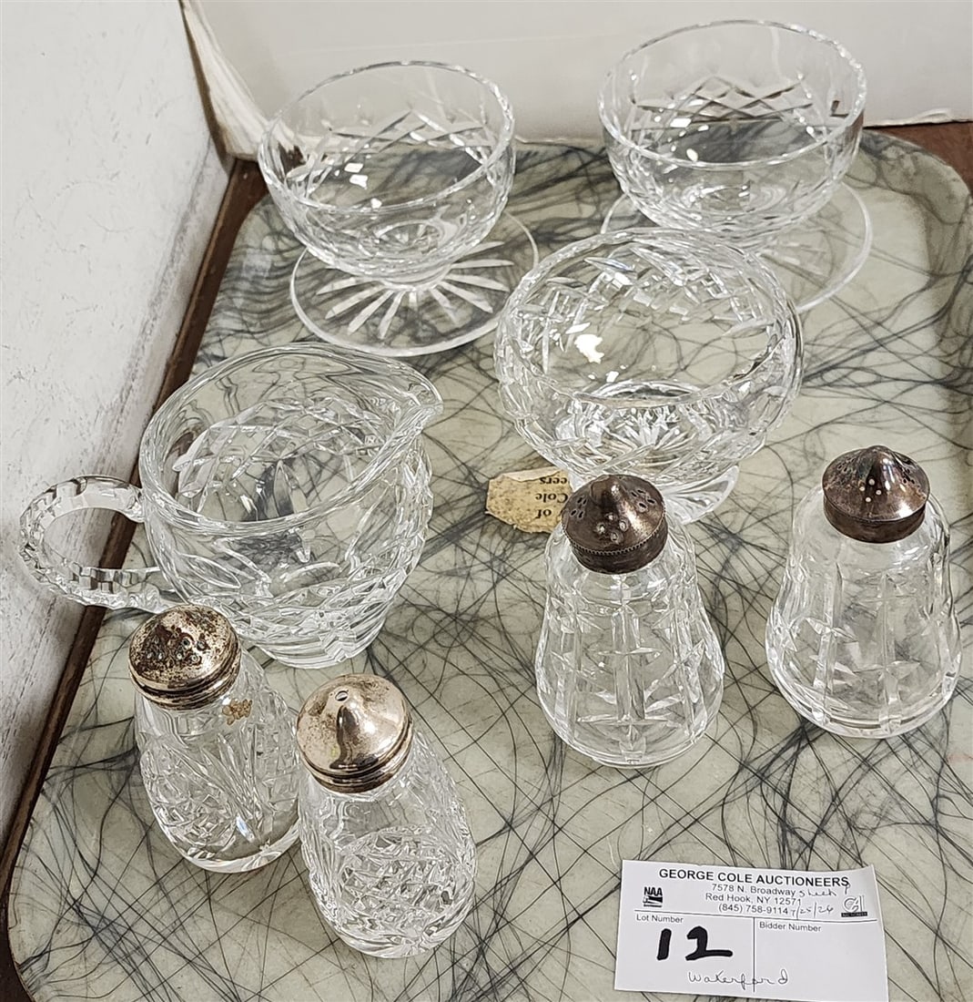 Lot Of 8 Pcs. Waterford Lismore - Sherbets. Cream/Sugar. Salt/Peps (1 of 1)