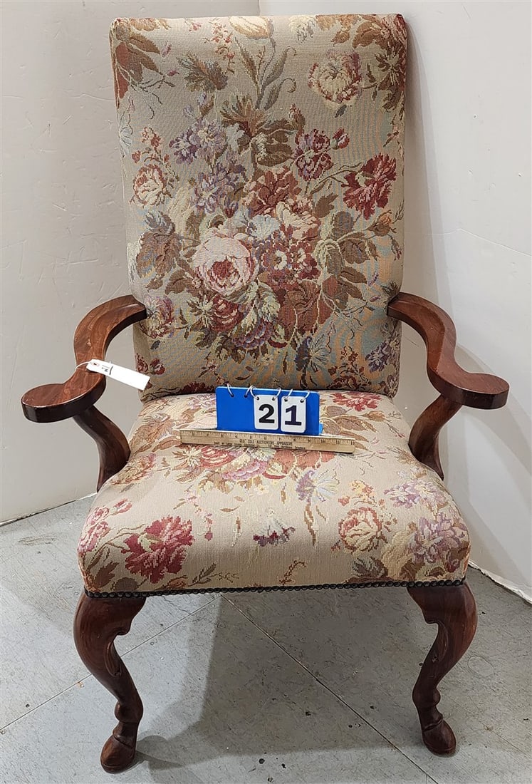 Upholstered Ralph Lauren Armchair 45" H X 29" W X 18" D (1 of 3)