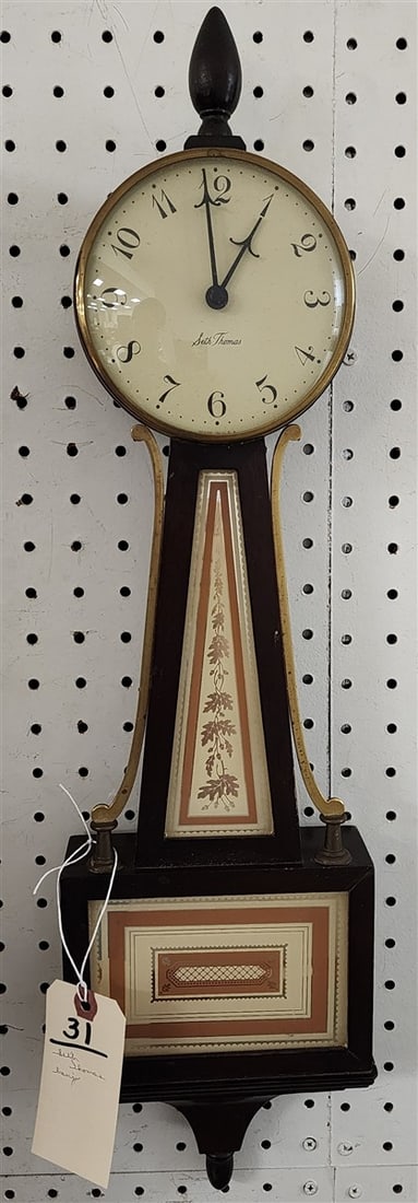 Seth Thomas Banjo Clock 24" X 6 1/2" W X 2" D (1 of 4)
