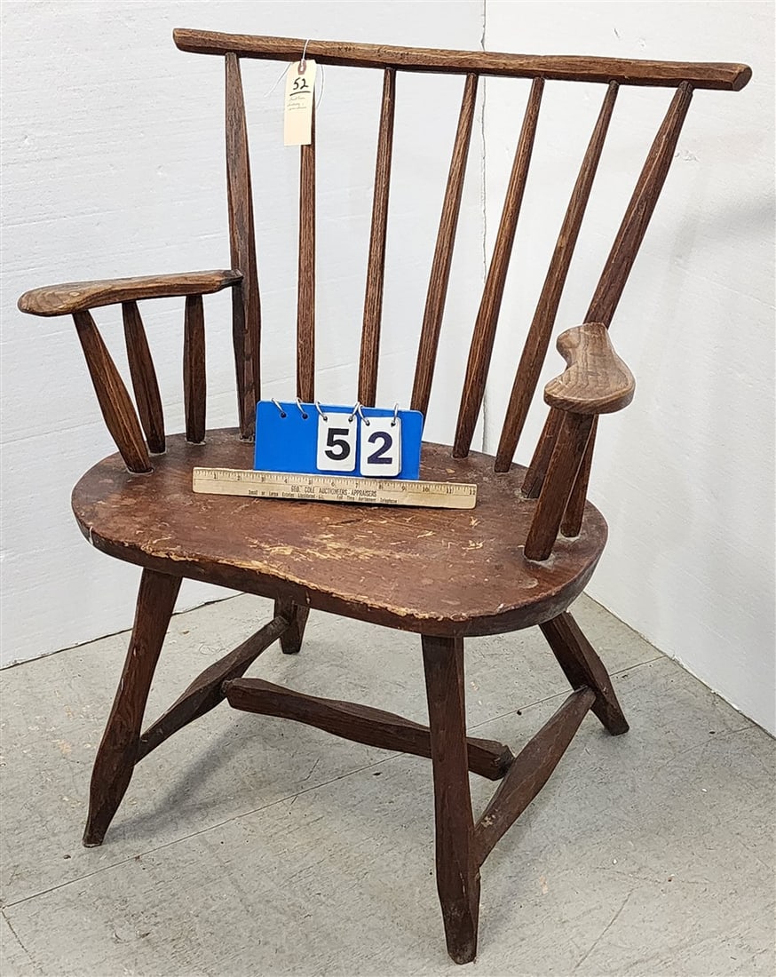 Hunt Furn. Hickory Armchair 33" H X 25 1/2" W X 15" D: Hunt Furn. Hickory Armchair 33" H X 25 1/2" W X 15" D