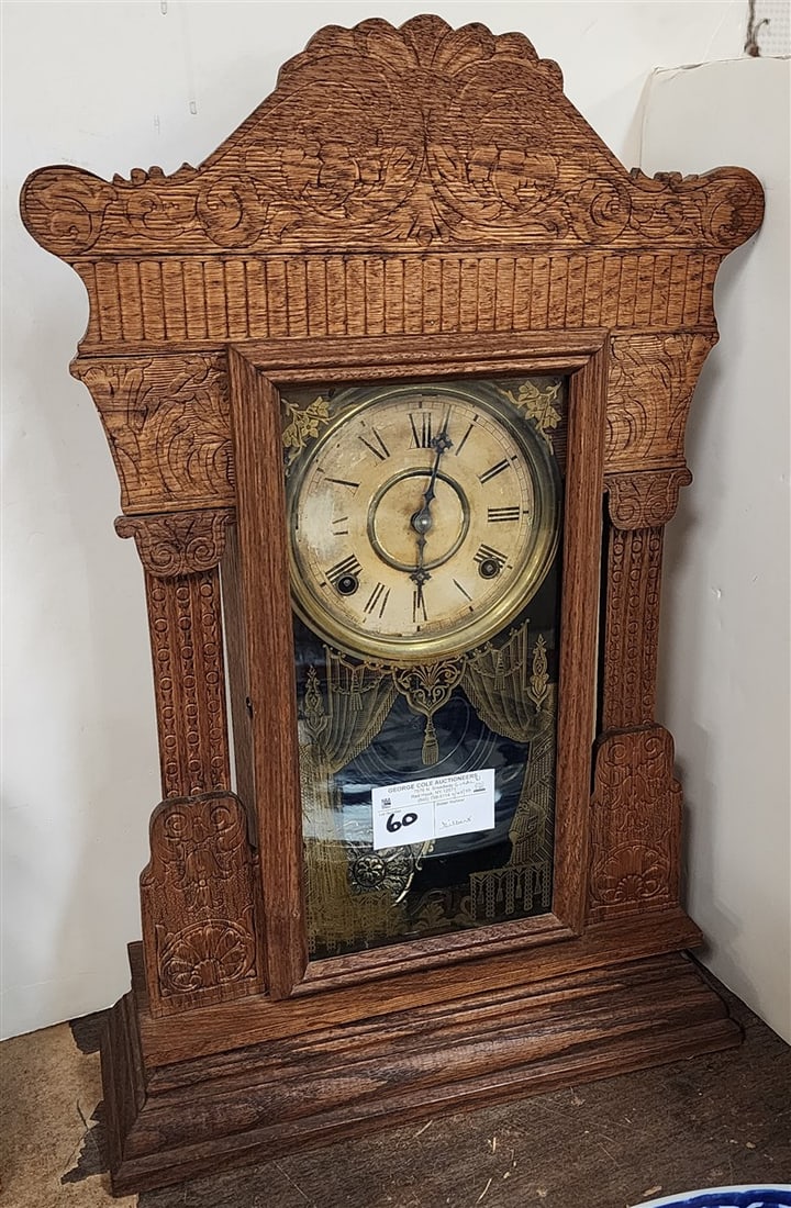 Gilbert Oak Kitchen Clock 23" H X 15" W X 5" D (1 of 3)
