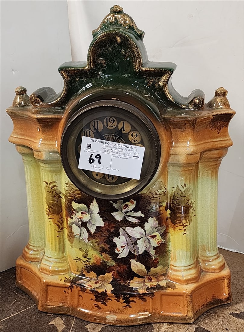 Royal Bown Porcelain Case Clock: Royal Bown Porcelain Case Clock