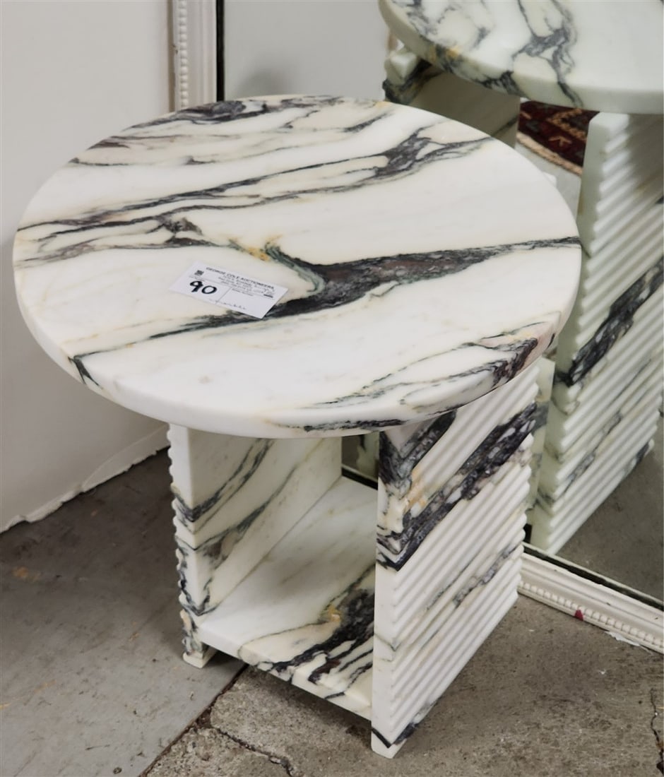 Marble Stand 18 1/2" H X 16" Diam. (1 of 2)