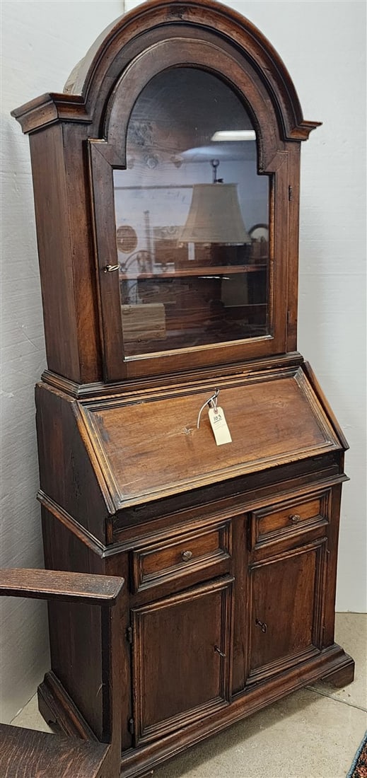 17th/18th C Walnut Secretary Desk 64" H X 33 1/2" W X 17" D (1 of 4)