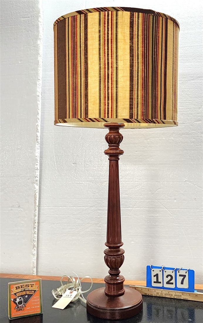 Mahogany Table Lamp 36" (1 of 4)