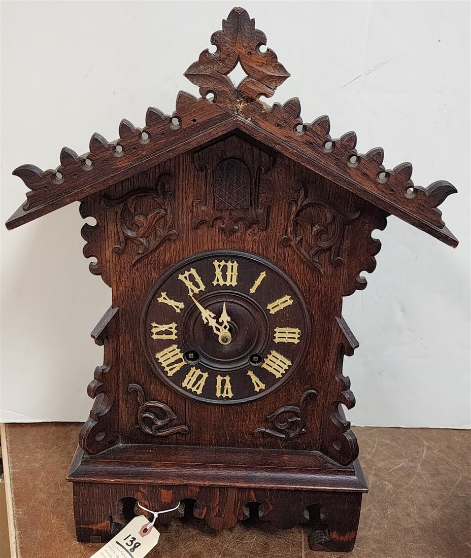 Vintage Black Forest Cuckoo Clock - No Pendulum 21 1/2" H X 15 1/2" W X 7 3/4" (1 of 6)