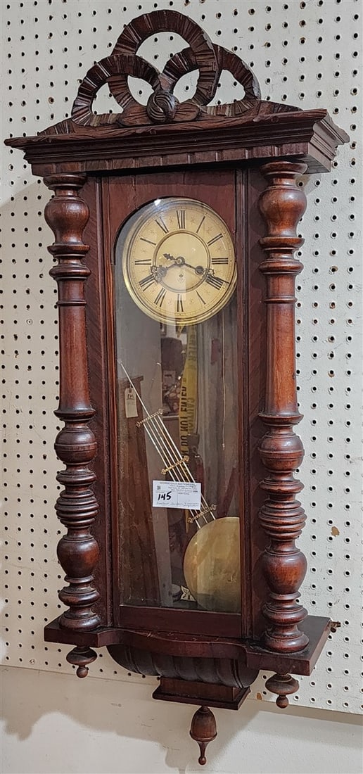 Gustav Becker Vienna Regulator 44" H X 17 3/4" W X 6 1/2" D (1 of 3)