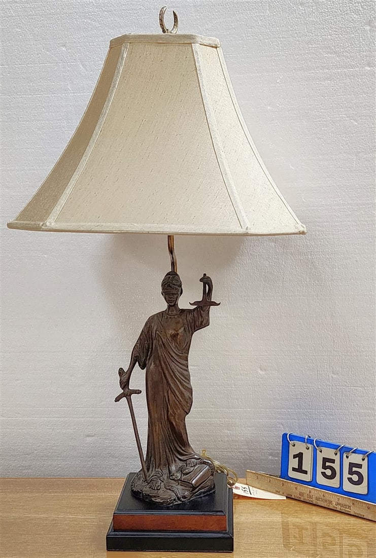 Lady Justice Figural Sculpture Table Lamp 31" H (1 of 3)