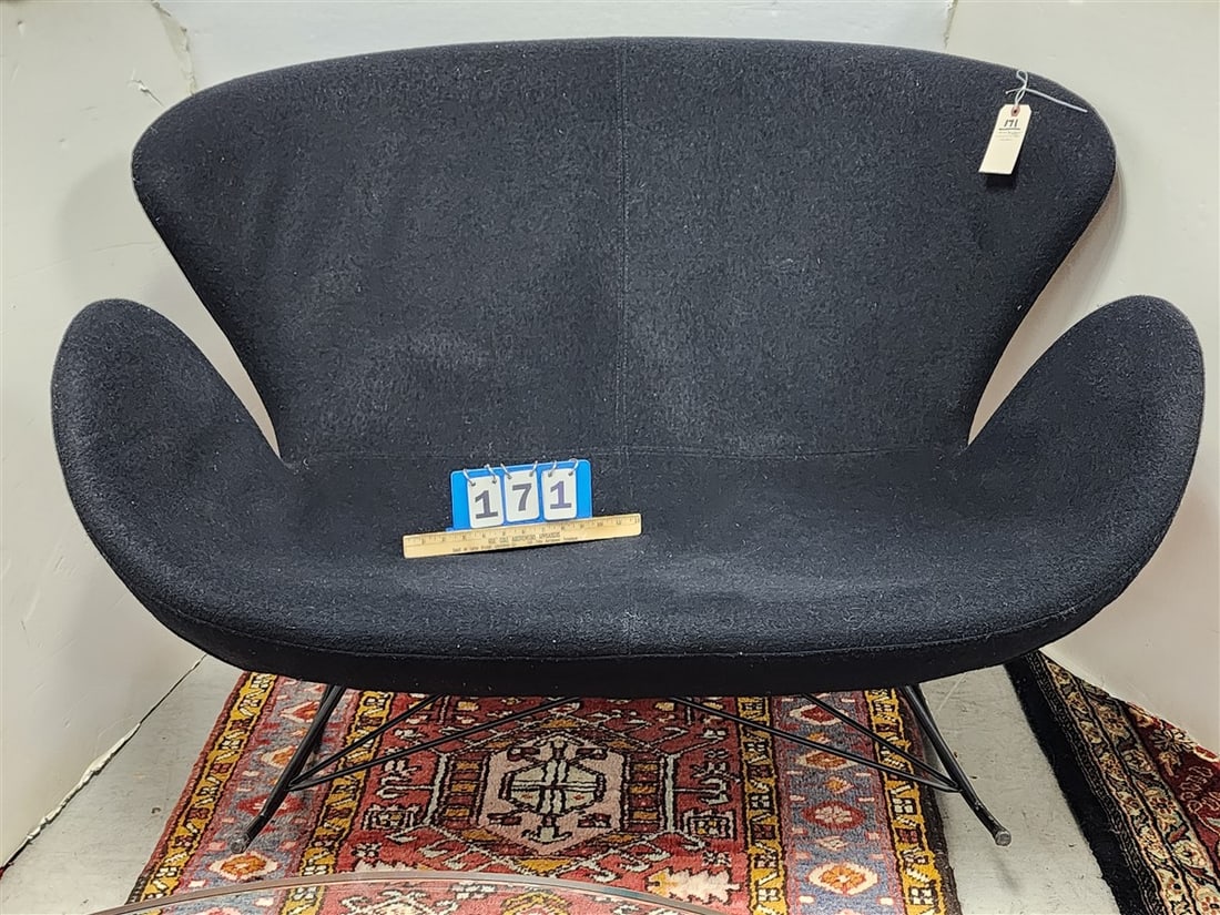 Arne Jacobsen Style Swan Chair Rocker 34" H X 50 1/2" W X 22" D (1 of 4)