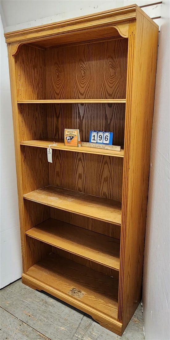 Oak Bookcase 6'2" H X 3' W X 13 1/2" D (1 of 2)