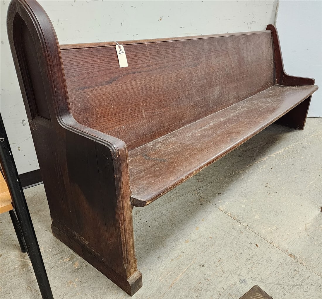Oak Pew 40" H X 90" L X 22 1/2" D (1 of 3)