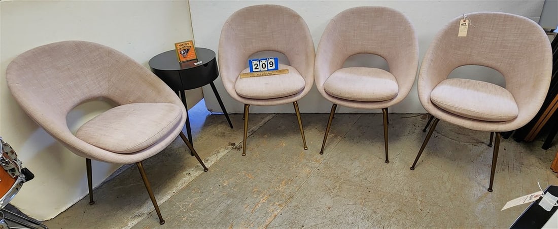 Set 4 West Elm Chairs 32" H X 24" W X 18 1/2" D + William Sonoma Metal 1 Drawer Stand 23 1/2" H X 15: Set 4 West Elm Chairs 32" H X 24" W X 18 1/2" D + William Sonoma Metal 1 Drawer Stand 23 1/2" H X 15 3/4" Diam.