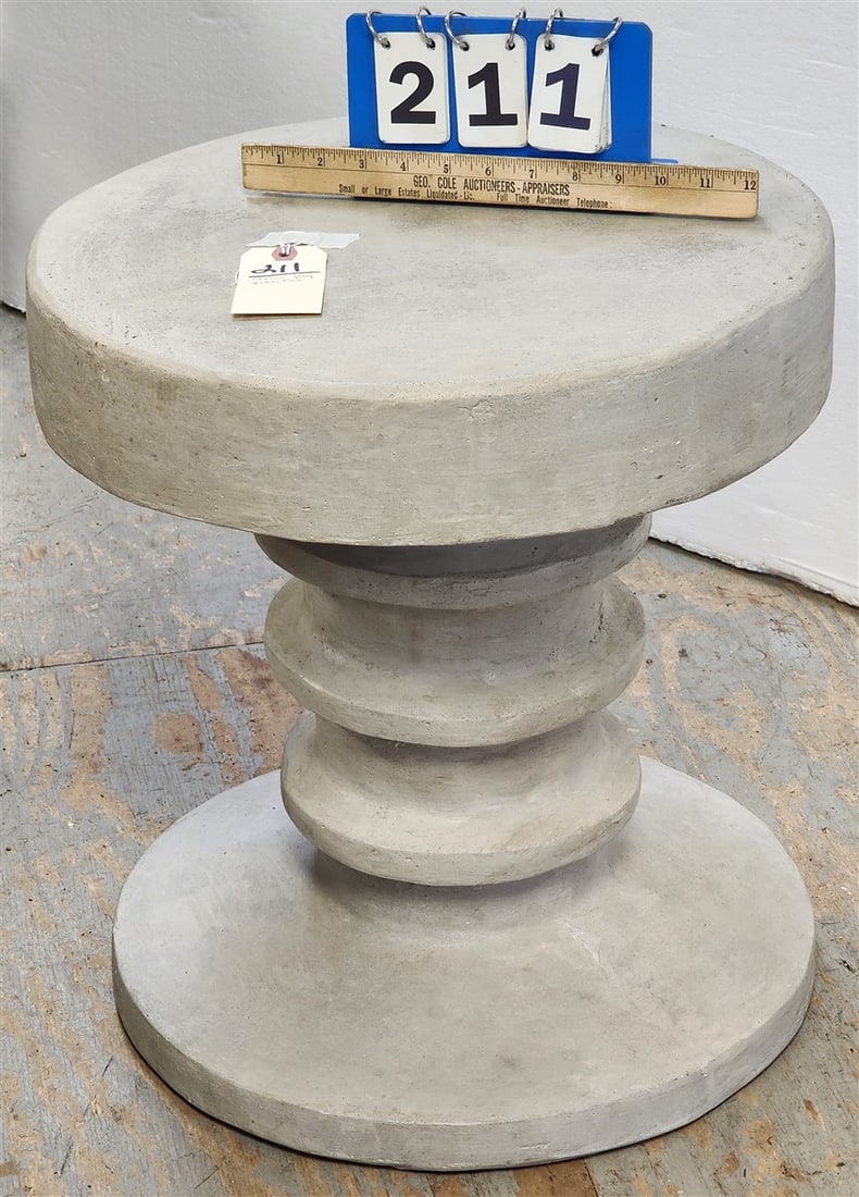Resin Gray Pedestal 20 1/2" H X 18" Diam. (1 of 1)