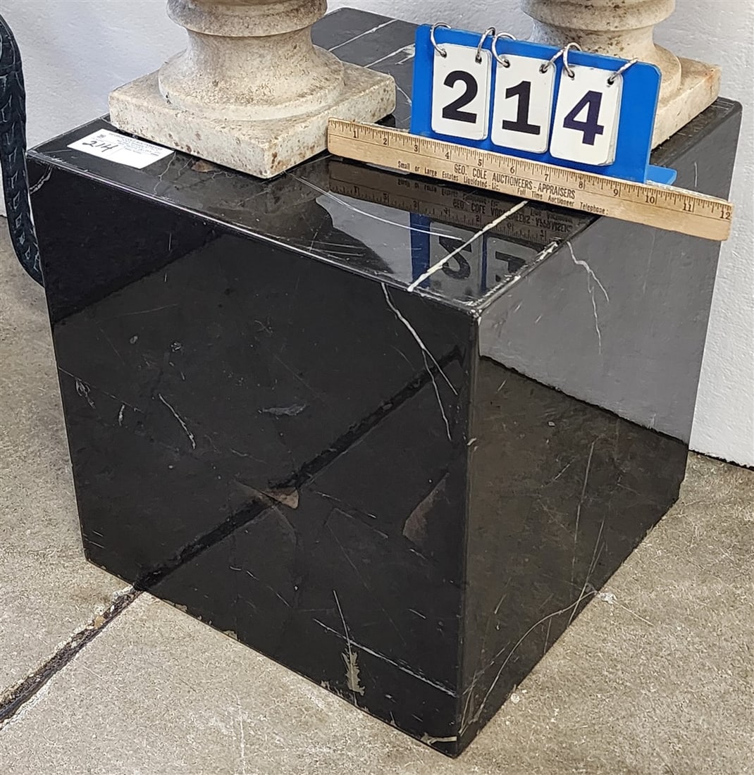 Glass Pedestal 16" H X 16" Sq.: Glass Pedestal 16" H X 16" Sq.