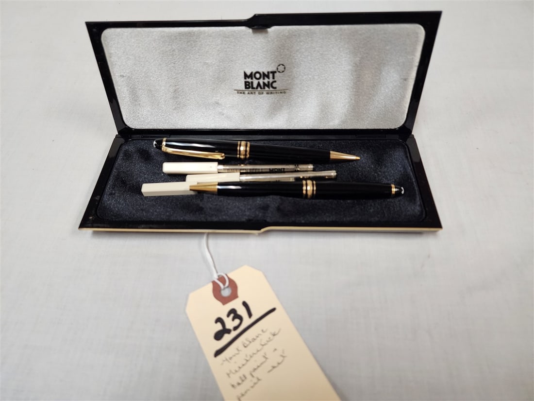 Mont Blanc Meisterstuck Ball Point & Lead Pens + 3 Cartridges: Mont Blanc Meisterstuck Ball Point & Lead Pens + 3 Cartridges