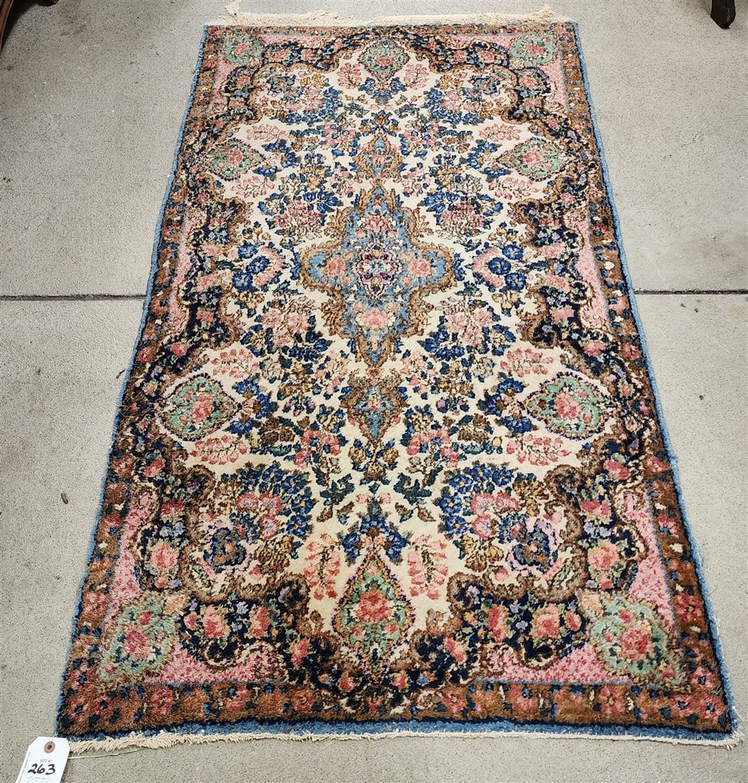 Kirman Rug 2'10" X 5'5" (1 of 2)