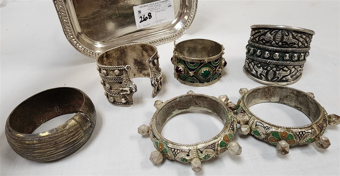 7 Bangles & Cuffs - Berber, Tribal, Afghani (1 of 2)
