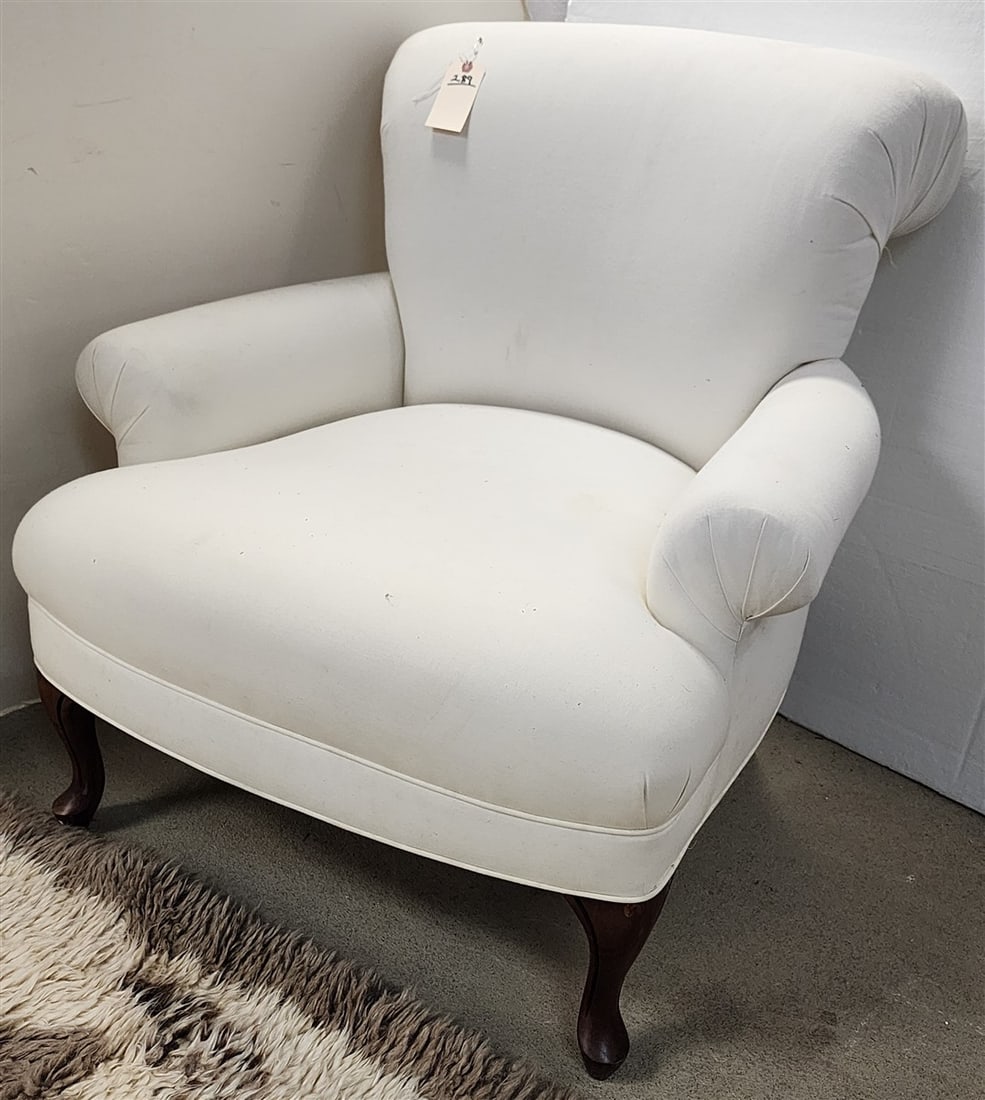 Upholstered Club Chair 35" H X 34" W X 24" D (1 of 2)