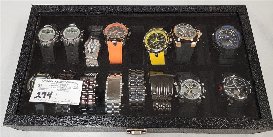 Case of 15 Designer Wrist Watches (1 of 2)