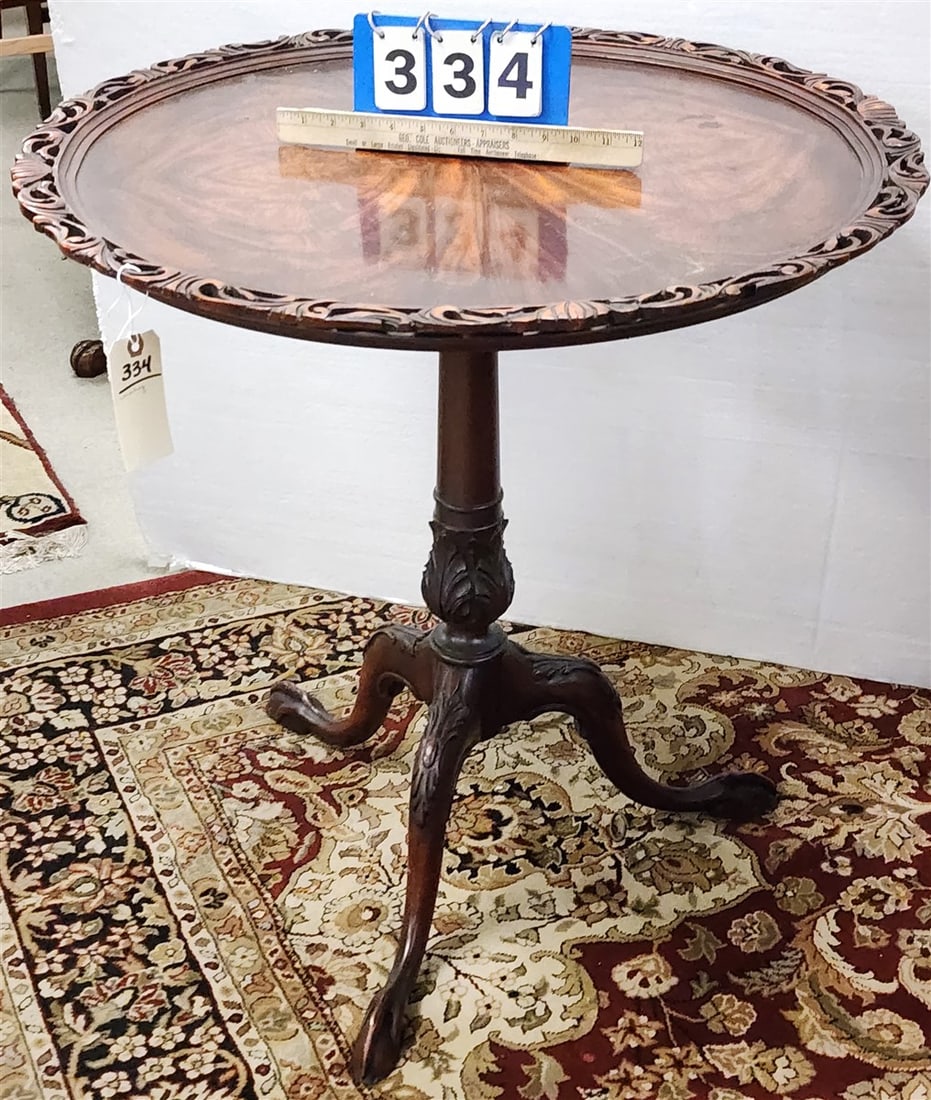 Mahogany Tea Table 28 1/2" Sq. (1 of 6)