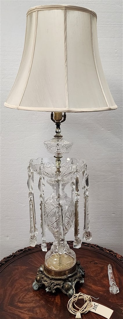 Cut Glass Lamp 44" H (1 of 3)