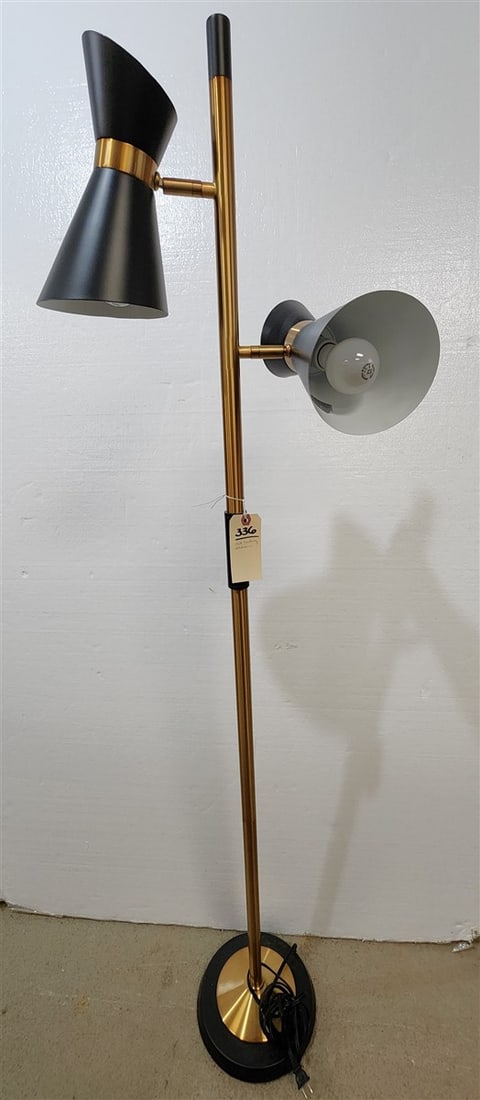 MCM Italian Brass Floor Lamp 62 1/2" H (1 of 4)
