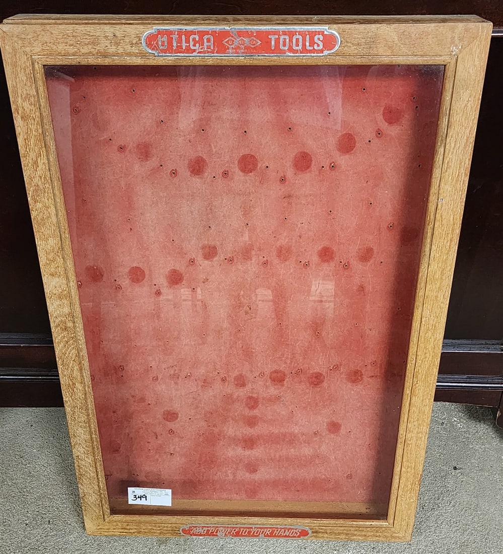 Utica Tools Counter Oak Display Case 3" H X 22" W X 33" D (1 of 4)