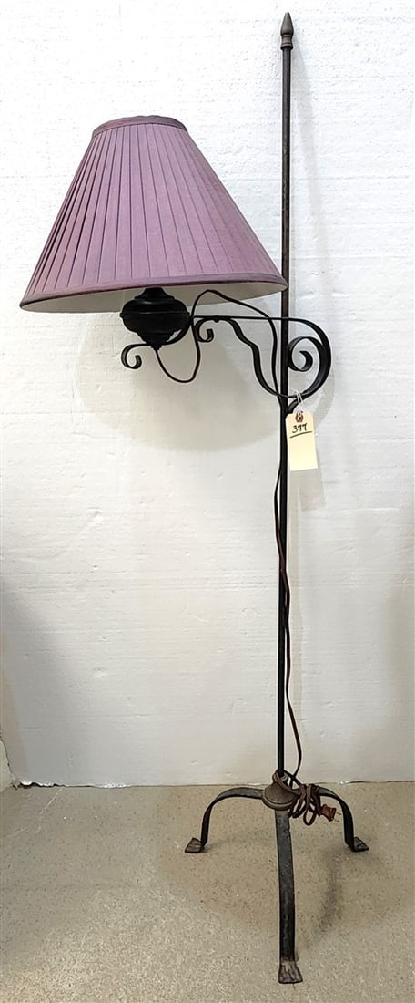 Adjustable Wrought Floor Lamp 5' H (1 of 5)