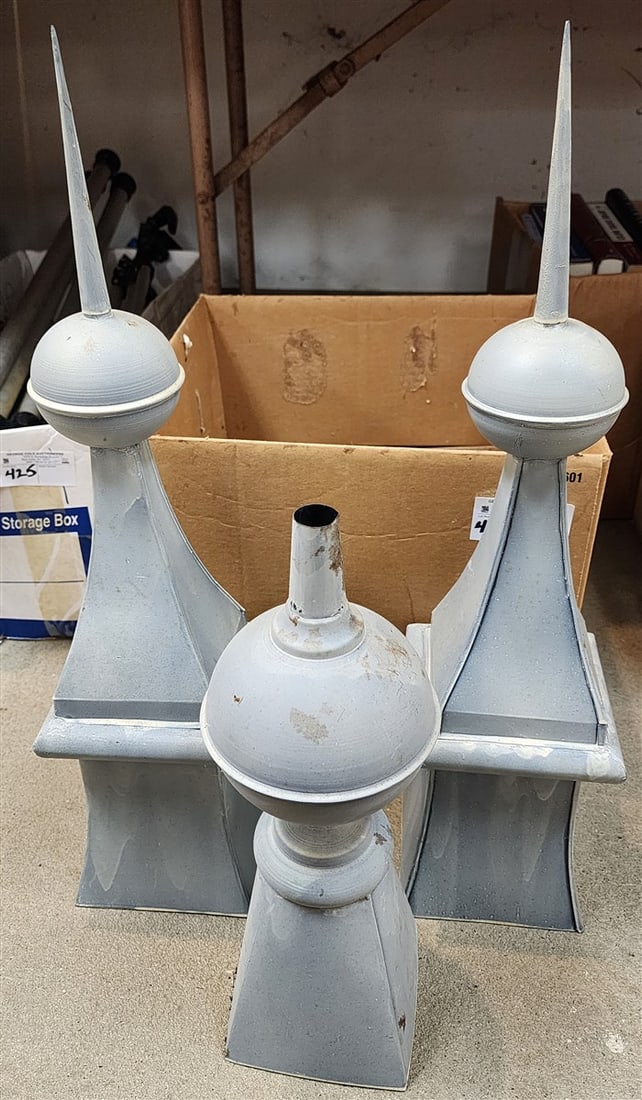 Bx - Pr. Tin Finials 24" + 16" (1 of 3)