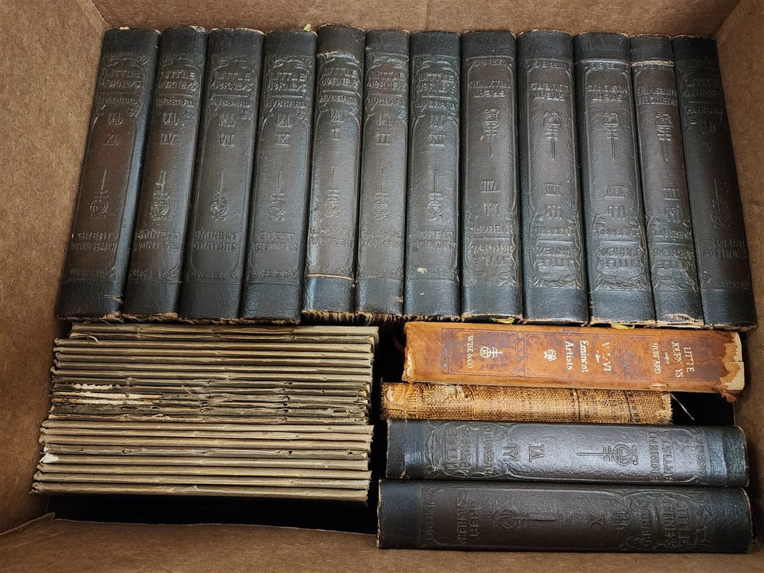 Bx 14 Volumes Elbert Hubbard Little Journerys Leather Bound 1916 + 21 Volumes Paper Bound (1 of 5)