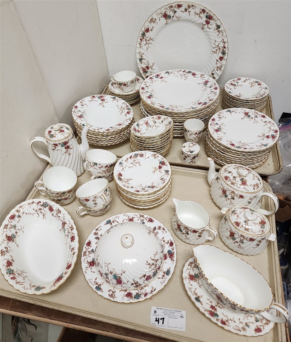 Tray 87 Pc. Mintons "Ancestral" Dinner Service: Tray 87 Pc. Mintons "Ancestral" Dinner Service