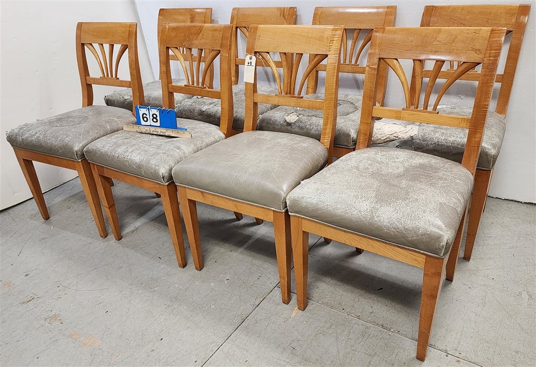 Set 8 Biedermeier Style Maple Dining Chairs - 2