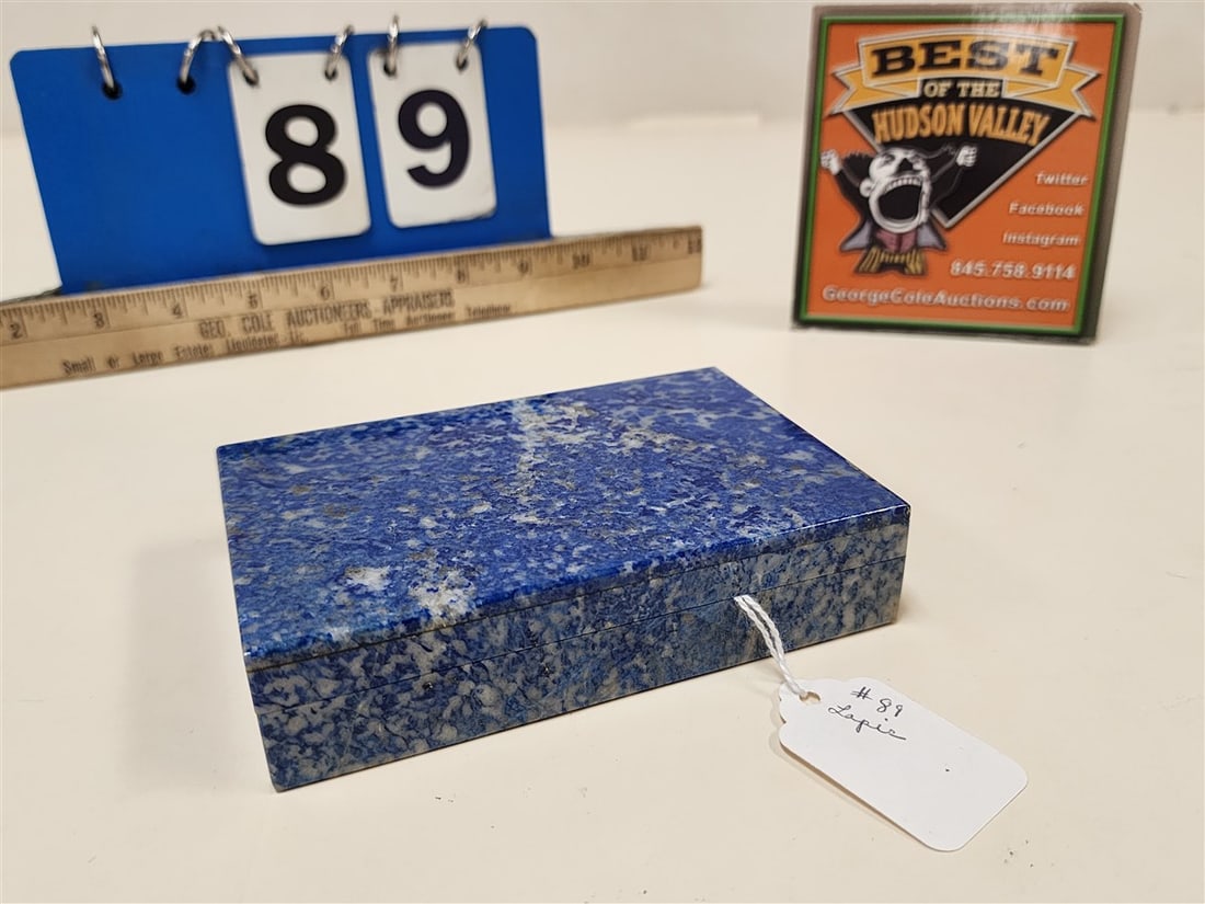 Lapis Lazuli Dresser Box 1" H X 5" W X 3 1/2" D: Lapis Lazuli Dresser Box 1" H X 5" W X 3 1/2" D