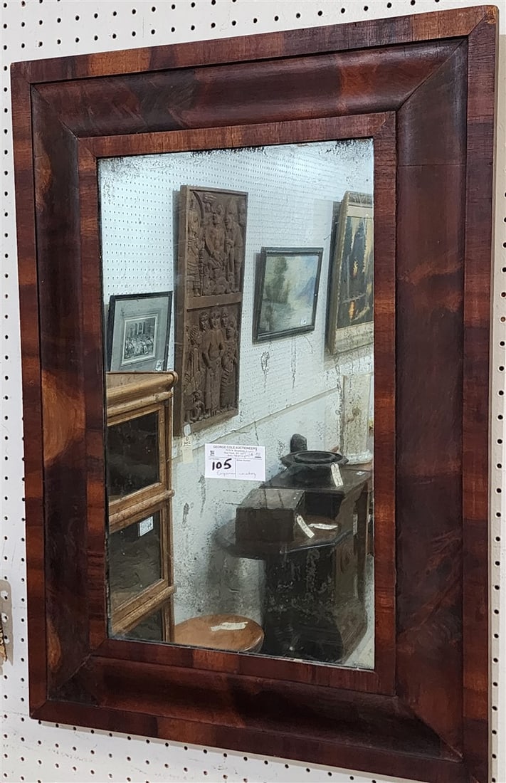 Empire Ogee Mahogany Framed Mirror 31" X 22" (1 of 1)