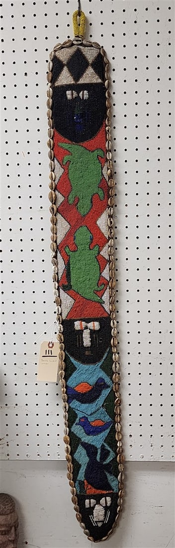Nigerian Yoruba Beaded Belt/Sash 50"L X 5 1/2" W (1 of 1)