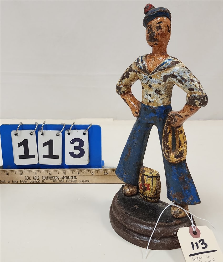 Littco Cast Iron Sailor Doorstop 12" (1 of 2)