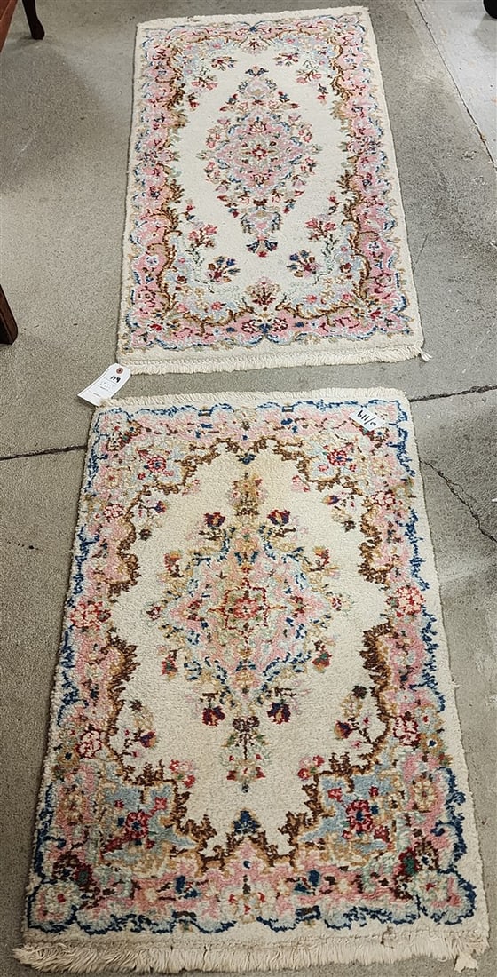 2 Kerman Rugs- 2' X 4'3" + 2' X 3'3": 2 Kerman Rugs- 2' X 4'3" + 2' X 3'3"