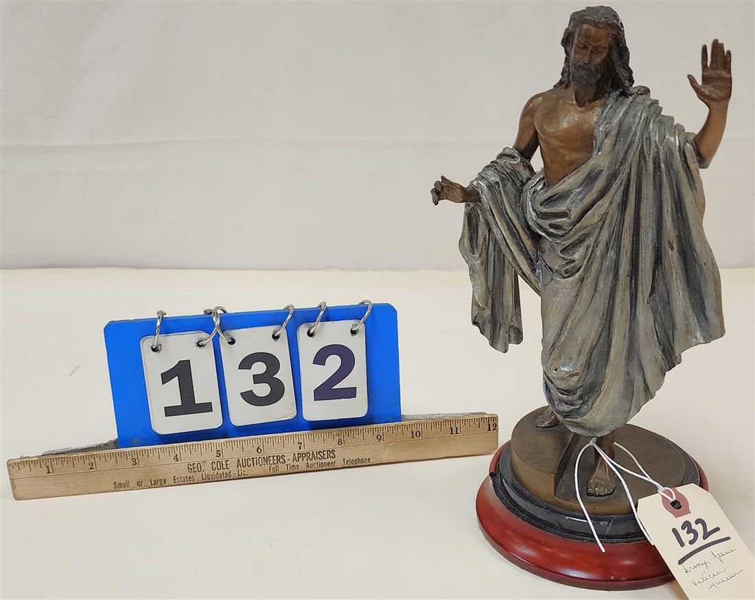 Bronze Of 'Jesus Now & Forever' A Millenium Sculpture In Hot Cast Bronze 11 1/2": Bronze Of 'Jesus Now & Forever' A Millenium Sculpture In Hot Cast Bronze 11 1/2"