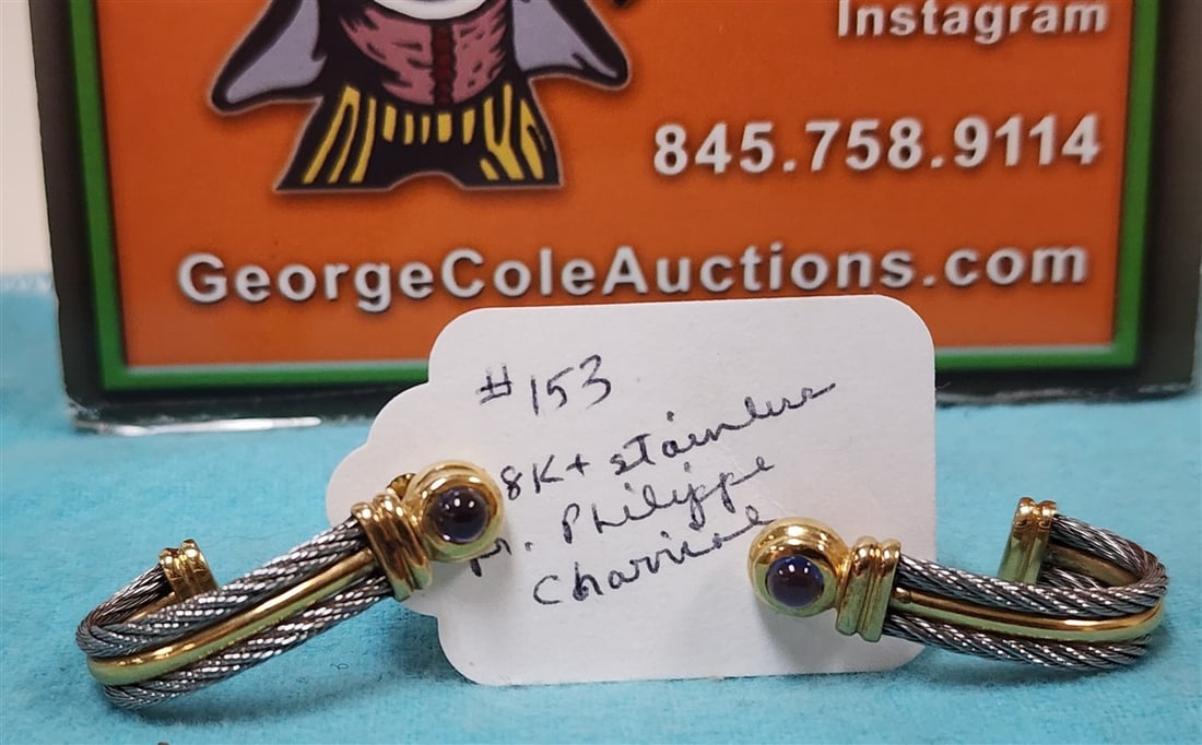 Pr. Phillippe Charriol 18K & Stainless Earrings: Pr. Phillippe Charriol 18K & Stainless Earrings